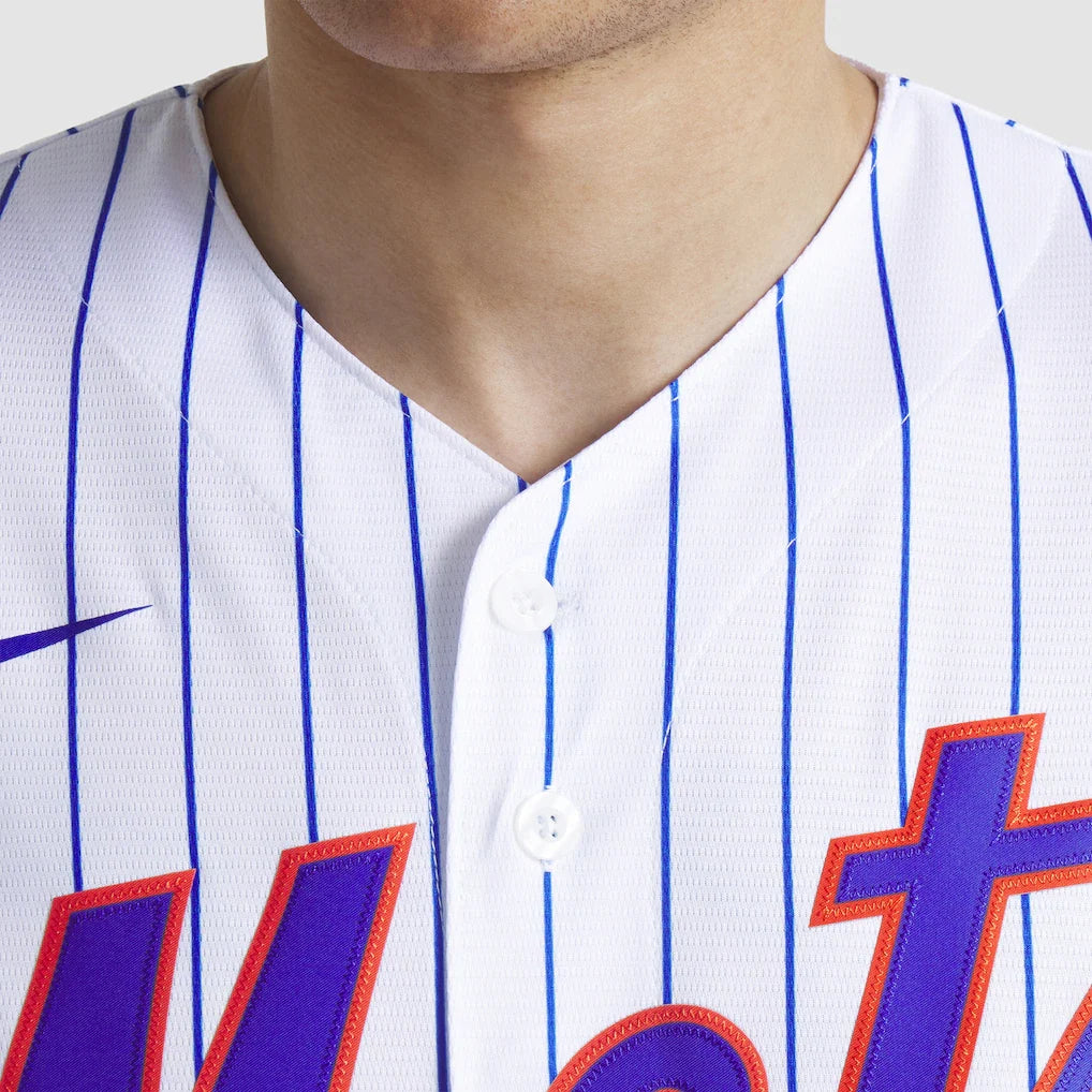 Men's New York Mets White Home Replica Team Jersey